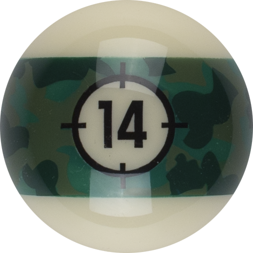Aramith Camouflage Replacement Ball – #14 | Golden Break Billiards